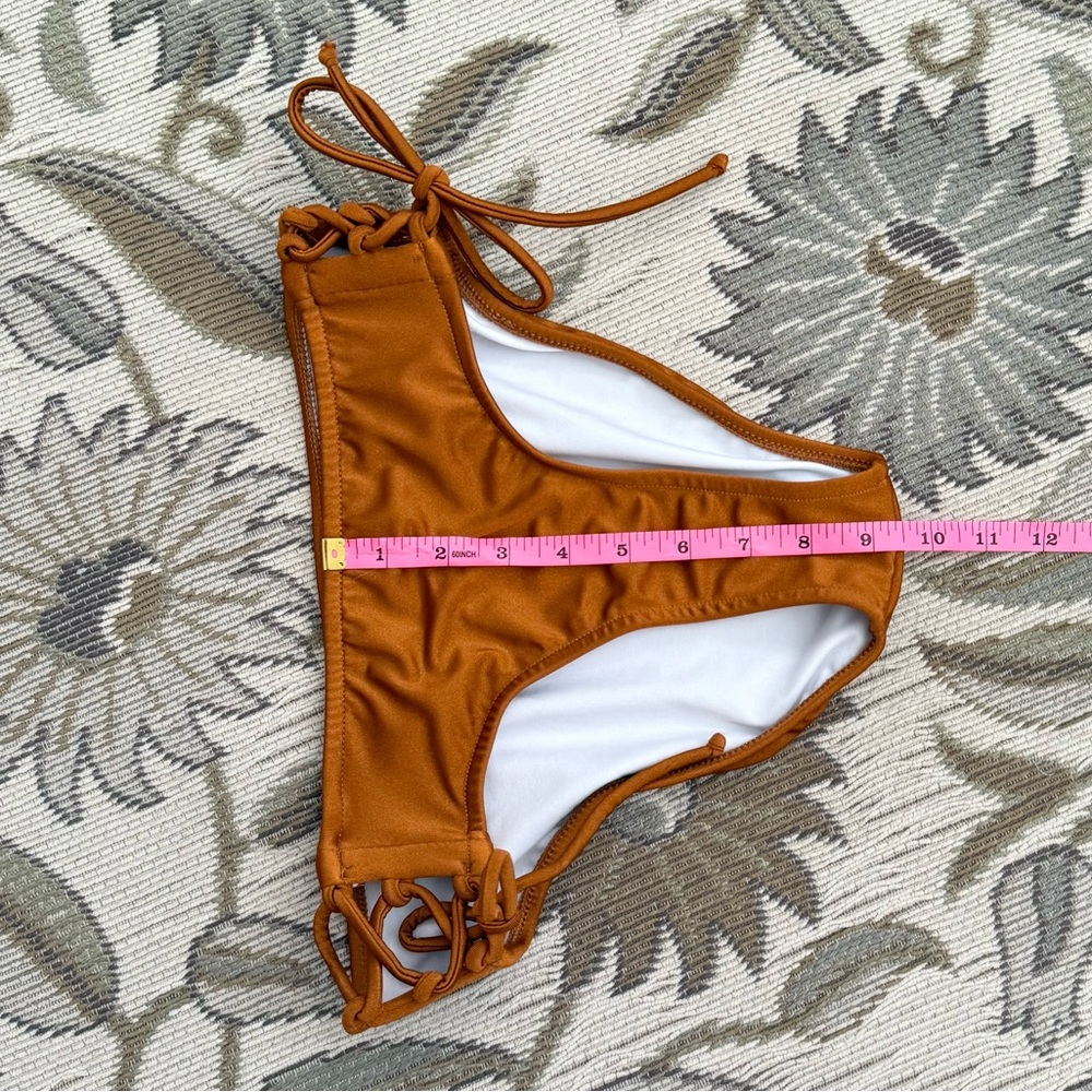 Venus Bikini Swimsuit 2pc Wrap Side Ties Bronze M Medium 8 - Picture 3 of 5